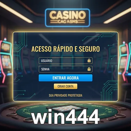 Tela de login do win444 com acesso rápido e seguro.