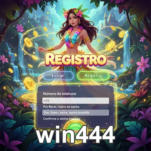 Tela de registro simplificada no win444 para acesso VIP.
