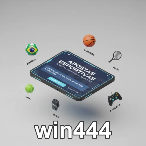 win444 oferece uma tela de apostas esportivas com ícones variados.