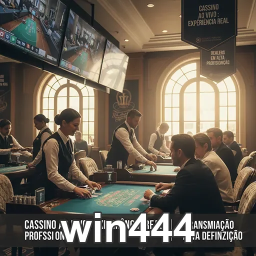 Jogadores interagem em mesas de cassino no win444.