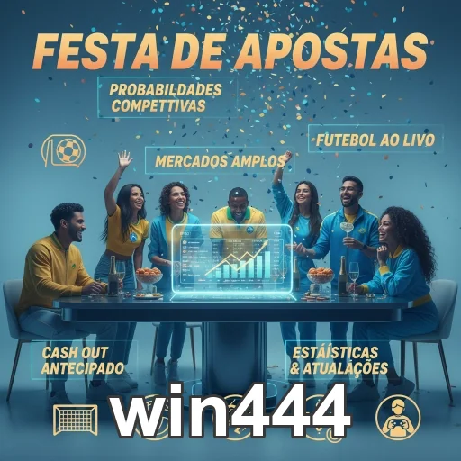 Jogadores se divertindo em festa de apostas na win444.
