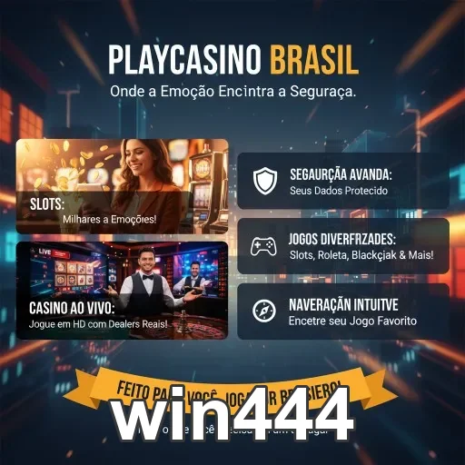 Imagem do app win444 com destaque para VIP e jogos de slots.
