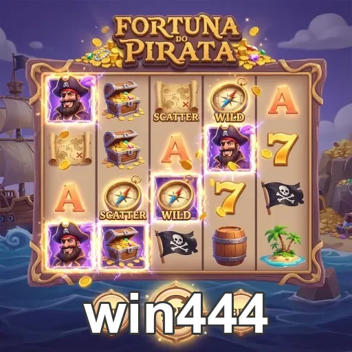 Slot Fortuna do Pirata na plataforma win444, com detalhes visuais.