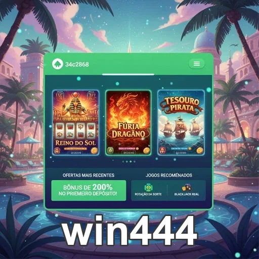 interface de jogos rápidos na win444 com slots populares
