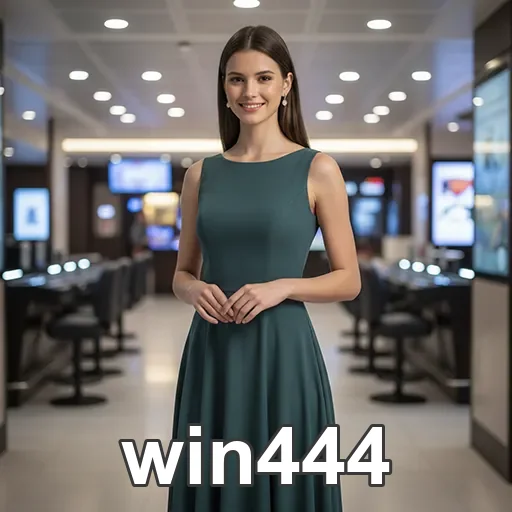 Mulher sorrindo em ambiente de cassino win444.